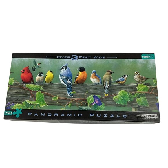 Buffalo Games Other - Songbirds Panoramic Puzzle 750 Pieces By Hautman Brothers Buffalo Games 38.25"x1